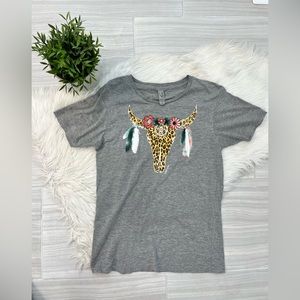 Grey Western Graphic Tee